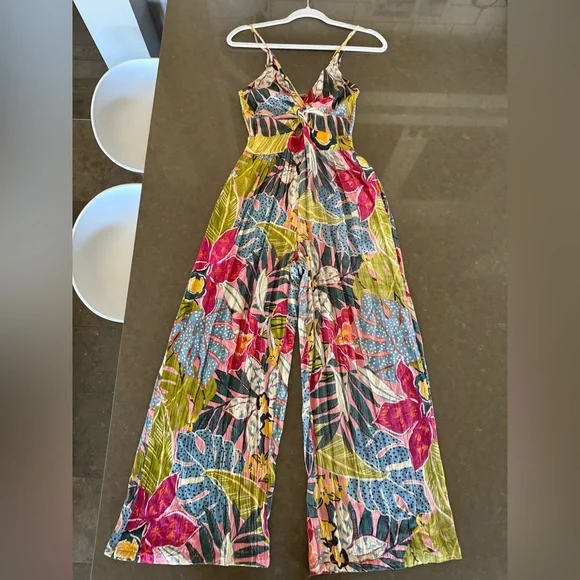 Angie Floral Wide-Leg Jumpsuit in Multicolor - Picture 4 of 6